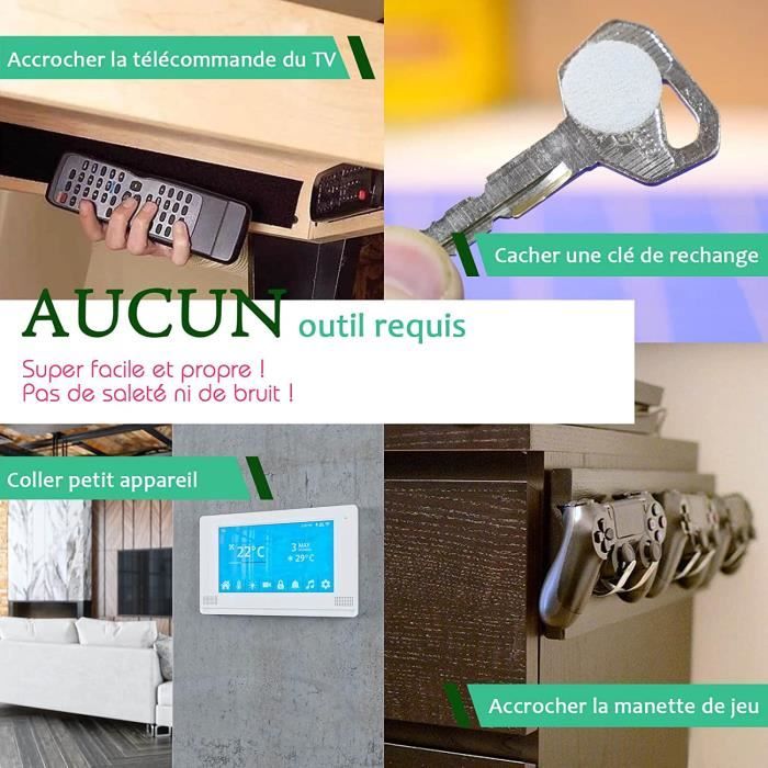 Nastro Adesivo Doppia Faccia 10m X 20mm - Scratch Autocollante Per Decorazioni E Zanzariere, Nero