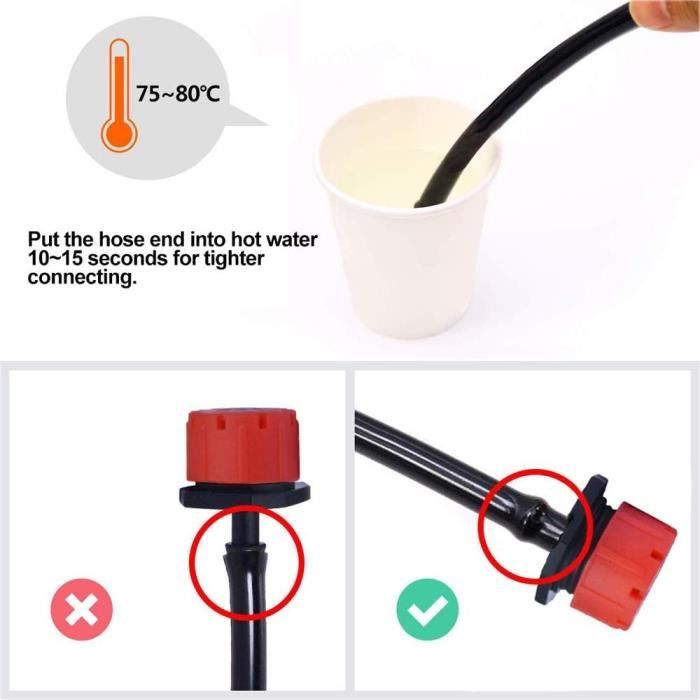 100 Goutteurs D'Irrigation Réglables - Système Goutte à Goutte Pour Jardin, Serre, Balcon | Débit 0-70 L/H, Compatible Tubes 4mm/7mm