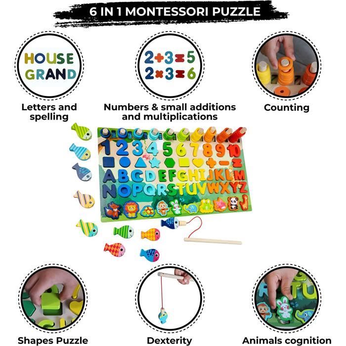 Puzzle En Bois Pour Enfants Montessori Jouets 4-6 Ans Forme Alphanumérique  Correspondant Jeu Éducatif De La Petite Enfance, Magasinez Sur Temu Et  Commencez À Économiser