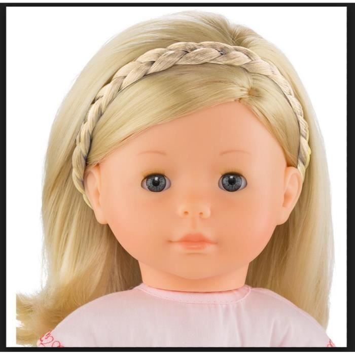 Headband en molleton couleur Lin - Accessoire pour poupée et
