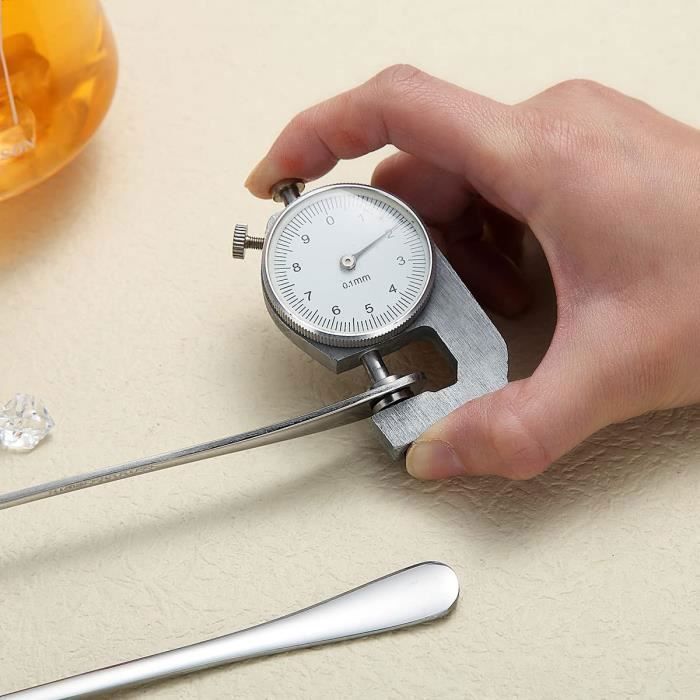 Lot De 5 Cuillères à Cocktail à Tête Carrée En Acier