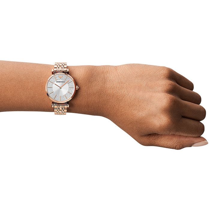 Emporio armani watch rose gold clearance