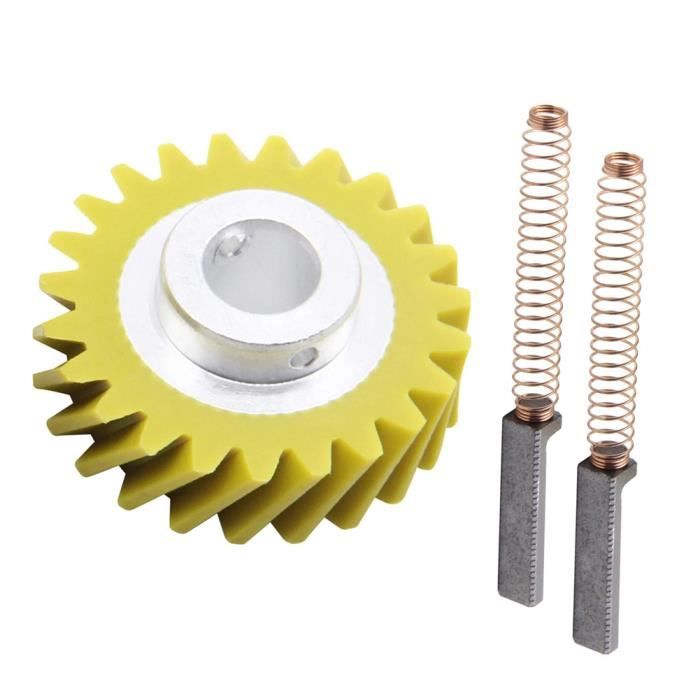 Engrenage Vis Sans Fin TUKEVA Pour KitchenAid W10112253 - Métal Et Nylon Jaune