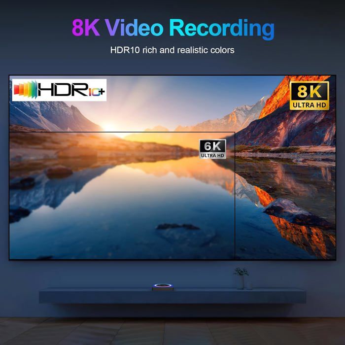 Box TV Android 13 – 4 Go RAM 64 Go ROM RK3528 – WiFi6 Double Bande, Bluetooth 5.0, 8K HDR