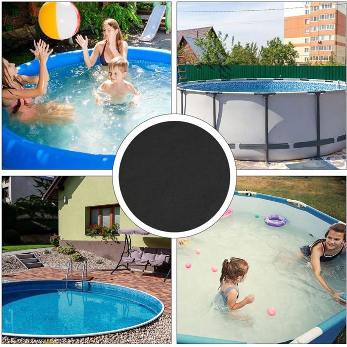 Tapis de sol pour piscine ronde 3,7 m antidérapant, ultra absorbant — free download