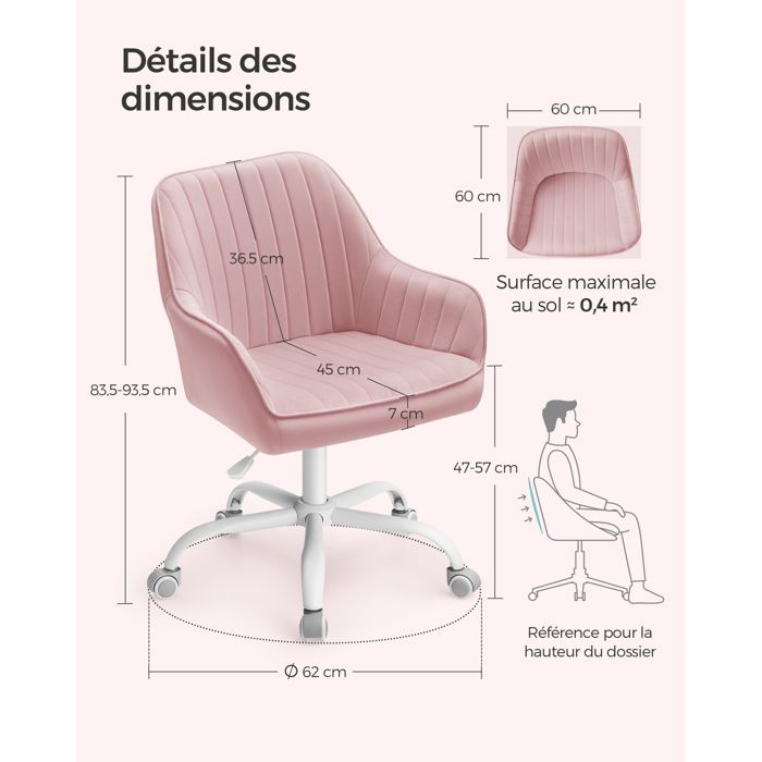Coussin De Chaise Bureau Velours - 40x40 Cm, Ceinture élastique, épais, Confortable