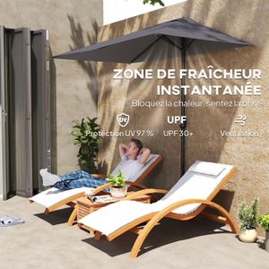 Pince De Fixation Pour Parasol - Métal Argent - Pour Table, Terrasse, Balcon - 12x10cm