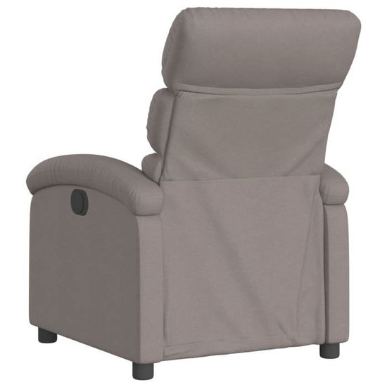 Fauteuil Inclinable Gris Foncé VidaXL - Tissu Polyester, Inclinaison Manuelle Jusqu'à 135°, Poche Latérale, Charge Max 110 Kg