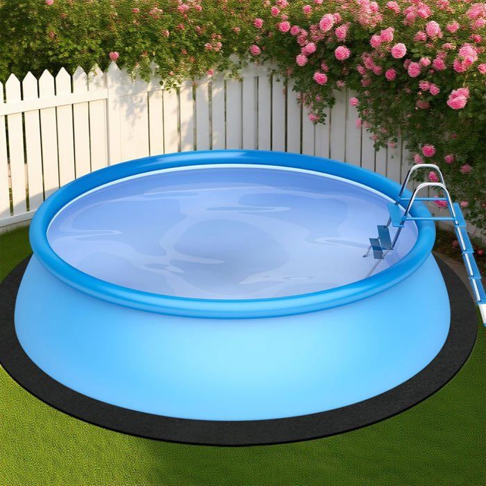 Tapis de sol pour piscine ronde 3,7 m antidérapant, ultra absorbant — free download
