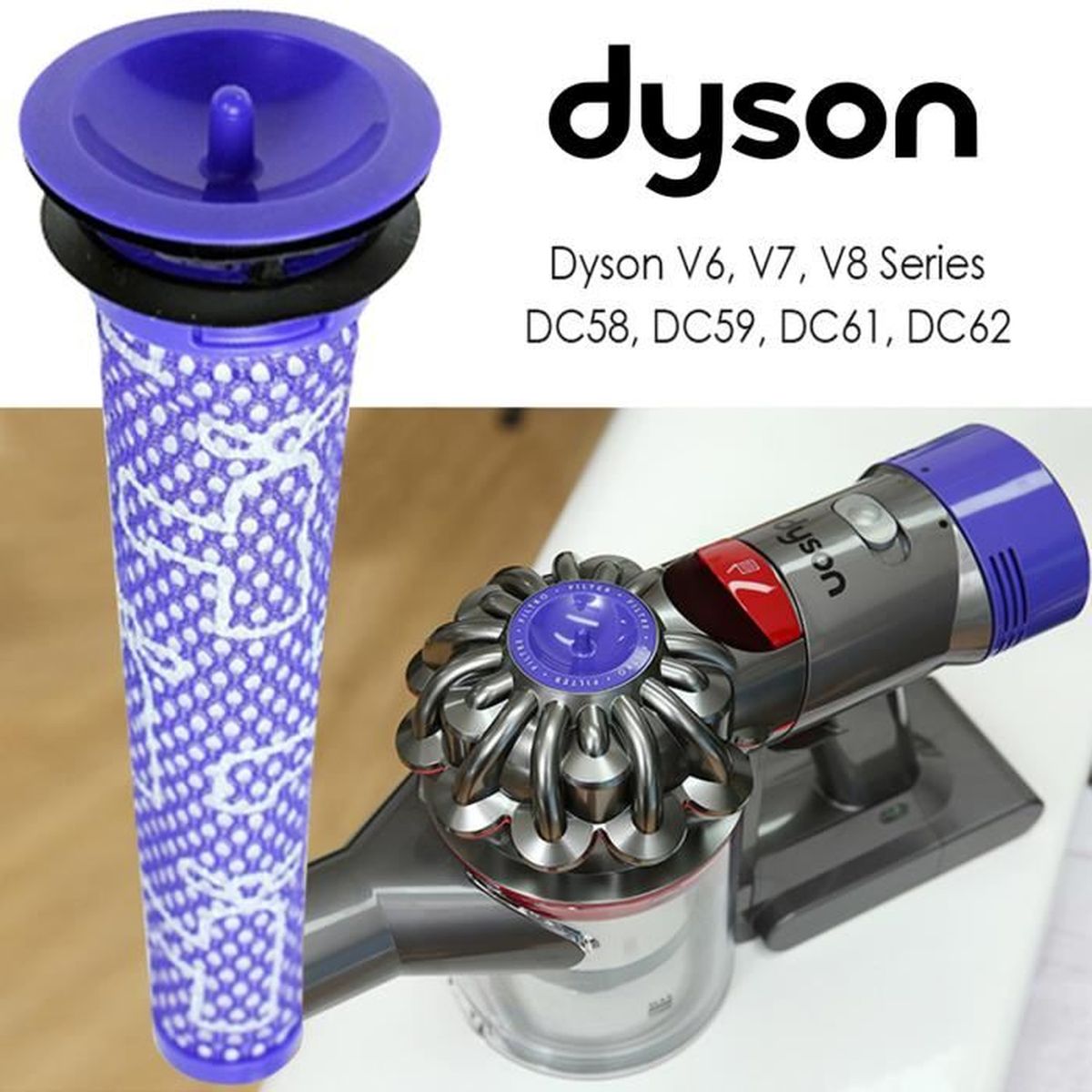 APZOVO Filtre de Rechange pour Aspirateur Dyson V7 V8 Séries, 2