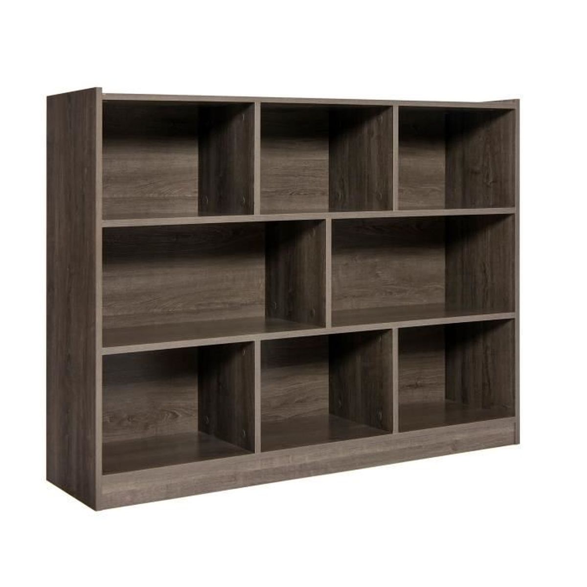 Bibliothèque En Forme De S, 3 Niveaux, 3 Cubes Ouverts En Bambou - Multicolore