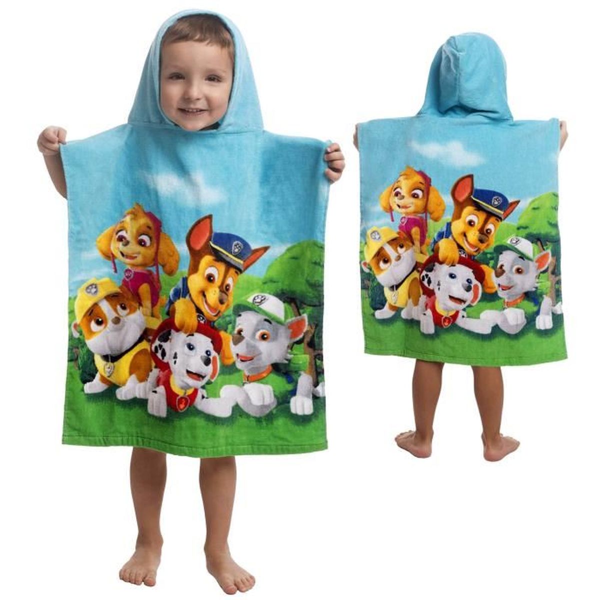 Poncho Serviette Bébé à Capuche - Bleu - Neuf