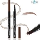 QJRRX FOOTIER Stylo à sourcils étanche à micro-crayon à sourcils, stylo à pointe de fourchette à sourcils liquide, crée des poils de