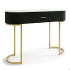 MENZZO Coiffeuse Paloma 1 tiroir Velours Noir