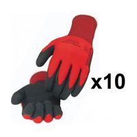 10 paires de gants polyamide enduit PVC NYMR15CFTN SINGER - Taille: 9