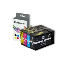 Cartouch'Ink PGI1500 Pack 4 Cartouches d'Encre Compatibles Pour Imprimante Canon MAXIFY MB2050, MAXIFY MB2350