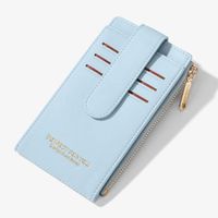 Lt Bleu - porte-monnaie antivol RFID pour femmes, porte-cartes de crédit, avec fermeture éclair, porte-monnai