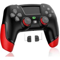 Manette PS4 Sans Fil Noir, Gyroscope à 6 Axes Contrôleur ,Double Vibration Moteur, Pour PS4 / PC / IOS / Android / SWITCH - KENUOS