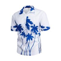 Chemise à manches courtes avec imprimé cocotier pour homme Coupe classique