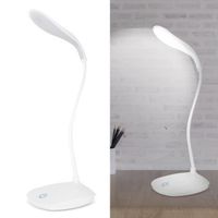 Qqmora Lampe de table Lampe de bureau LED à col flexible USB Lampe de lecture de nuit à interrupteur tactile à luminaire lampe