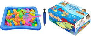 JOUET DE BAIN Lot de 16 jouets de pêche magnétiques - Jouets de bain - Jouets de bain - Baignoire - Pour les tout-petits et les enfants -.[Z1239]