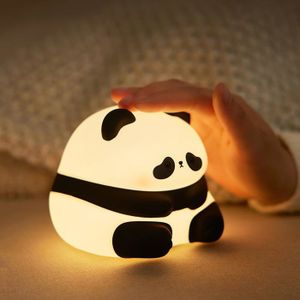VEILLEUSE BÉBÉ Veilleuse pour enfant - Rechargeable par USB - Panda Kawaii - Lampe en silicone - Veilleuse tactile avec minuterie à intensi[m2715]