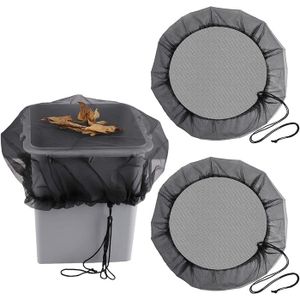 2 Filets De Protection Pour Citerne Eau Pluie - Ø60cm - Anti-feuilles/Moustiques - Cordon De Serrage