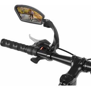 Rétroviseur De Vélo En Fibre De Carbone - Guidon 21-23 Mm, Angle Large Réglable, Paire Noire, Installation Facile