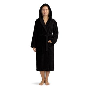 Robe De Chambre Femme Polaire Hiver - Peignoir Chaud En Peluche, Coupe Slim, Avec Lacets - Confort Maison Intérieur