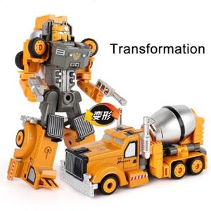 VOITURE - CAMION Mixer - Véhicules jouets pour enfants, grue, centre commercial, bulldozer, robot de transformation, voiture e