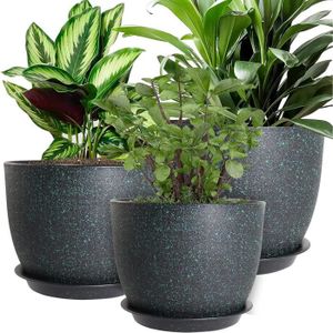 Lot de 3 Pots de Fleur - Pots Plante Intérieur en Ficelle de Papier -  Décoration créative - Ronde - Taille - Φ 10cm,14cm, 20 cm - Cdiscount Jardin