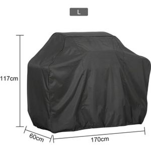 Housse De Protection Pour Barbecue Rond – 89 X 69 X 115 Cm – Imperméable 210D – Résiste à La Pluie, Poussière Et UV – Gris, Noir, Blanc, Marron - 9