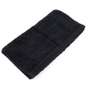 Serviette de bain (30 x 50 cm) Black Line Gris ficelle / noir - Linge de  bain - Eminza