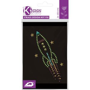 Motif à floquer / Transfert en glitter et strass neon thermocollant
