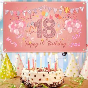Toile De Fond Anniversaire 18 Ans Cdiscount