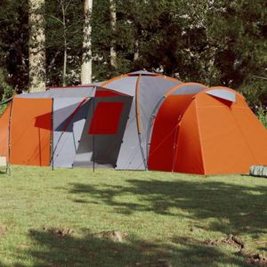 TENTE DE CAMPING FAN-Tente de camping 12 personnes gris et orange i