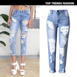 JEANS FUNMOOON - Pantalon femmes jeans trou