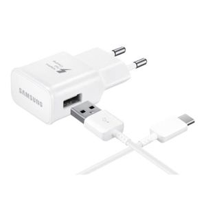 CHARGEUR - ADAPTATEUR  Chargeur Samsung Rapide EP-TA20EWE + Cable USB ECB