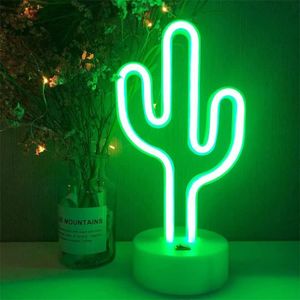 NÉON - ÉCLAIRAGE LED Éclairage Néon Led Cactus Avec Support De Base Néo