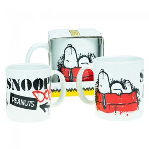 Mug Personnalisé Snoopy Blanc - 325 Ml, En Céramique, Design Moderne Et Fun