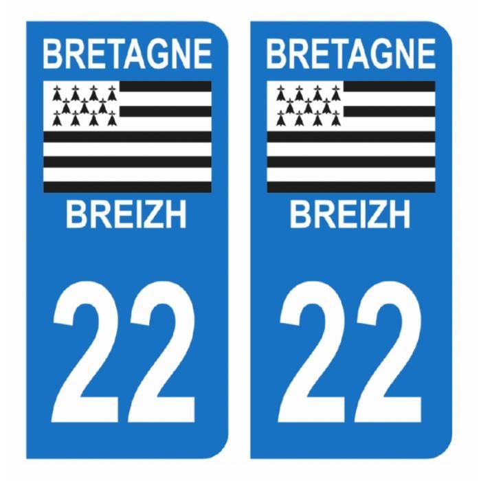 22, Côtes d ' Armor-aufkleber plakette ez departement sticker bretagne