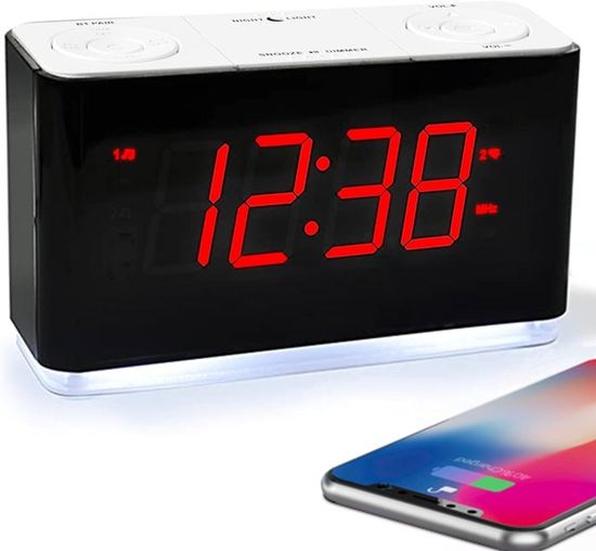 Réveil Lumière Simulateur D’Aube & Crépuscule LED – 2 Alarmes, 15 Couleurs, 7 Sons Nature & Radio FM, Lampe Chevet Multifonction