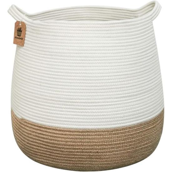 Panier Corde Coton Panier Rangement Couches Bébé PandaEar - Corde De Coton, 3 Compartiments, Idéal Cadeau Naissance - Marron Organizer Fasciatoio Per Neonati