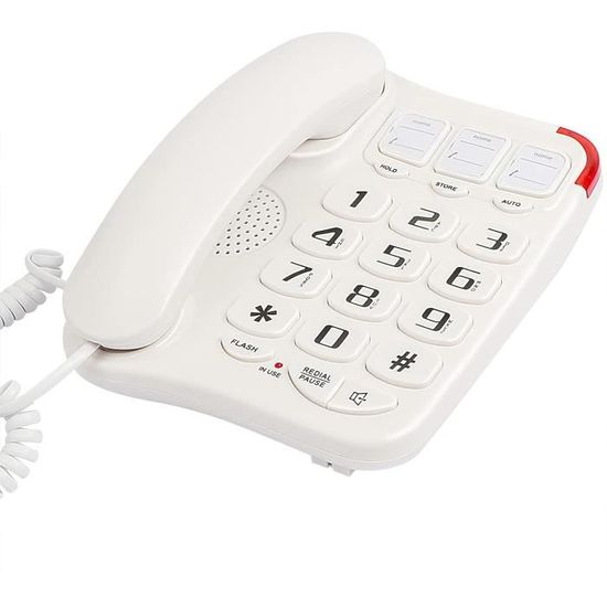 Téléphone À Grosses Touches,Téléphone Fixe Filaire Pour Personnes Âgées