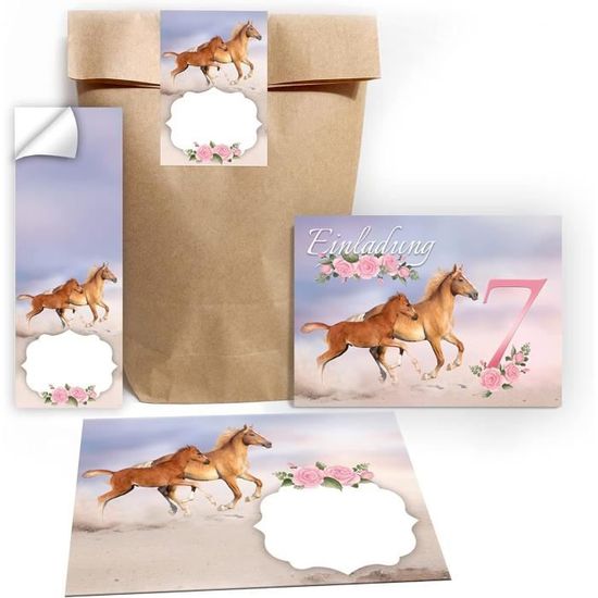 Cartes D'Invitation Pour Anniversaire D'Enfant, 12 Cartes D'Invitation