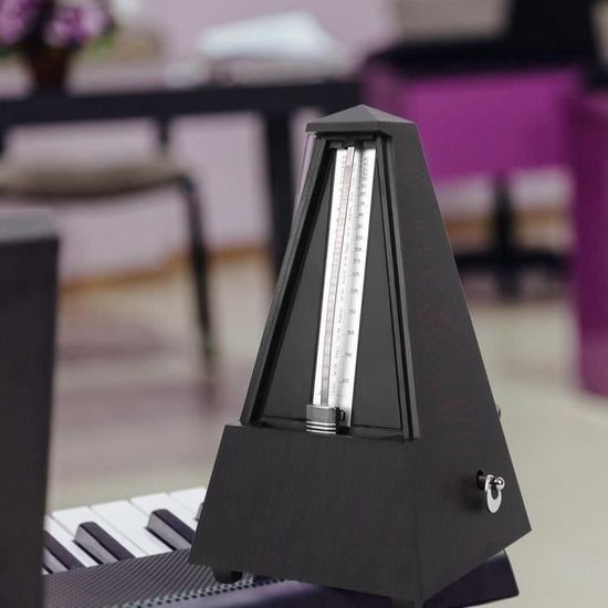 Métronome Mécanique En Métal - Précision Haute - Pour Piano, Guitare, Violon - Noir
