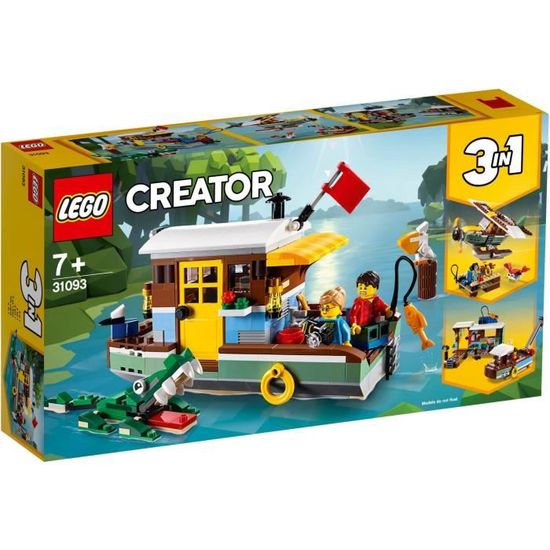 LEGO® Creator 3-en-1 31093 - La Péniche Au Bord du Fleuve - Jeu de construction
