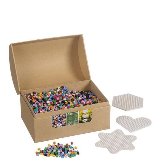 Homgaty Lot de 1100 grandes perles à repasser de 10 mm avec plaque enfichable, 10 motifs et papier à repasser pour le bricolage, l'artisanat, la décoration d'Halloween, cadeau pour les enfants à