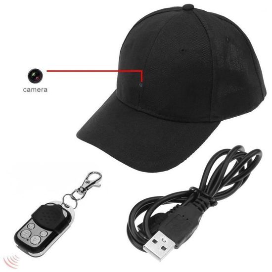 Casquette de caméra cachée d'espion HD 1080P pour enregistreur vidéo