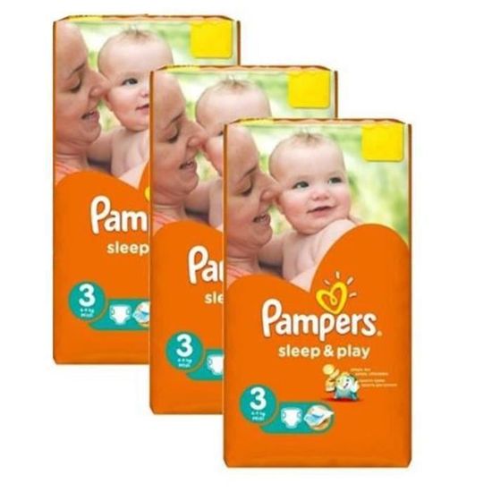 Pampers - 468 couches bébé Taille 3 sleep & play